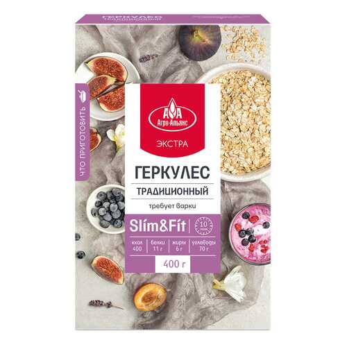 Хлопья Агро-Альянс Экстра Геркулес традиционный, 400 гр в Покупочка
