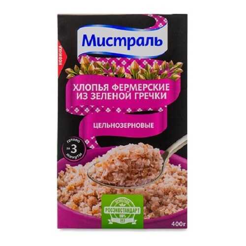 Хлопья Мистраль из зеленой гречки 400 г в Покупочка