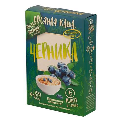 Овсяная каша с черникой Ricos Ricos в пакетиках 6*40 г в Покупочка