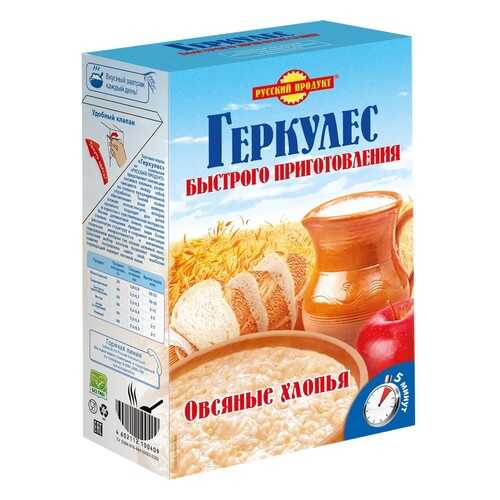 Овсяные хлопья Геркулес Быстрого приготовления Русский продукт 420 г в Покупочка