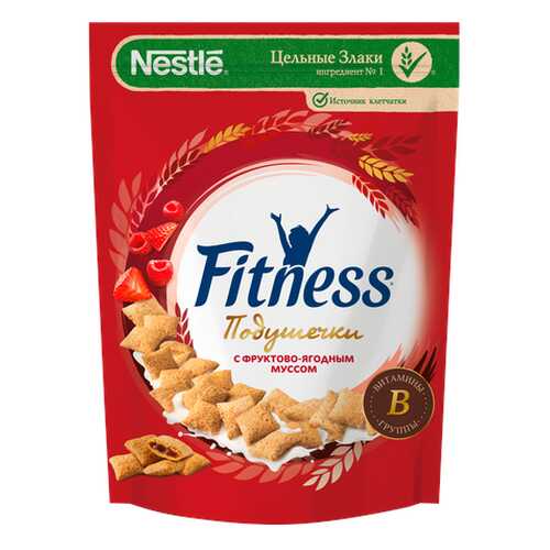 Подушечки Fitness мультизлаковые с фруктово-ягодным муссом в Покупочка