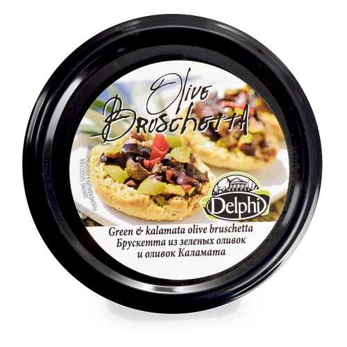 Брускетта Delphi из зеленых оливок и оливок Каламата Intercomm Foods S.A. 230г Греция в Покупочка