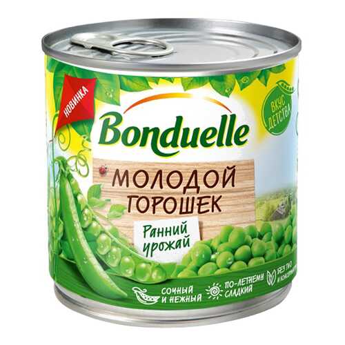 Горошек Bonduelle зеленый молодой 400г в Покупочка
