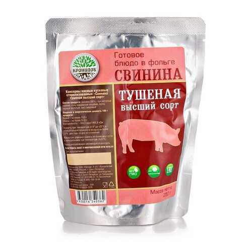 Готовое блюдо Свинина тушеная (тушенка) высший сорт 250 г (Кронидов) в Покупочка