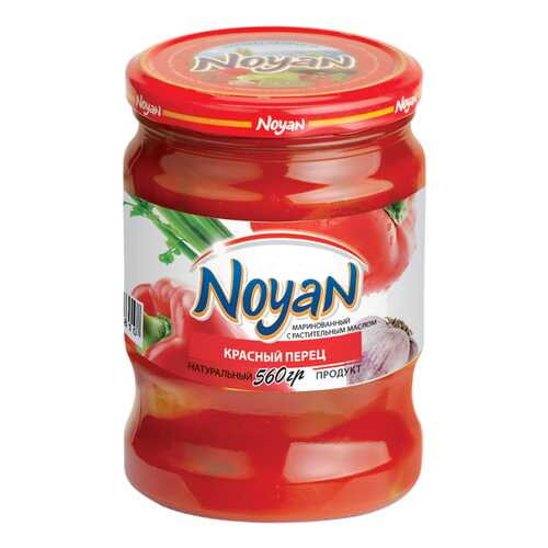 Маринованный красный перец Noyan с растительным маслом 560 г в Покупочка