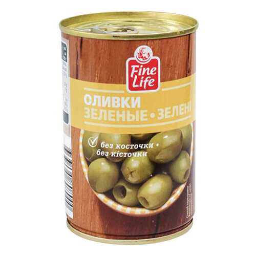 Оливки Fine Life зеленые без косточки 300 г в Покупочка
