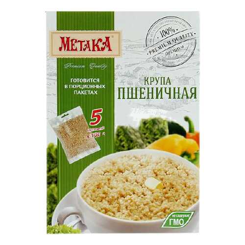 Крупа пшеничная Метака в порционных пакетах 100 г 5 пакетиков в Покупочка