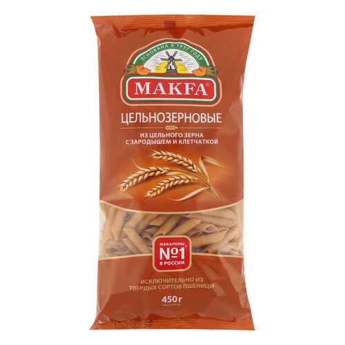 Макароны Makfa перья любительские цельнозерновые 450 г в Покупочка
