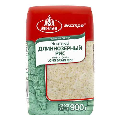 Рис Агро-Альянс экстра элитный длиннозерный 900 г в Покупочка
