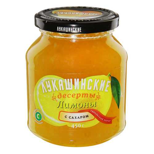 Лимоны Лукашинские протертые с сахаром 450г Россия в Покупочка