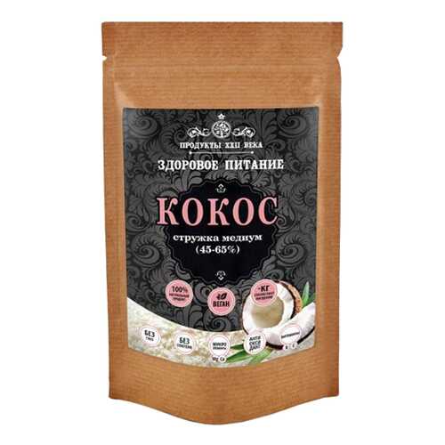 Кокосовая стружка медиум 45-65% Продукты XXII века 50 г в Покупочка