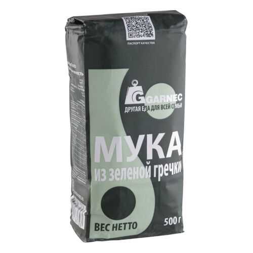 Мука из зеленой гречки Гарнец без глютена 500 г в Покупочка