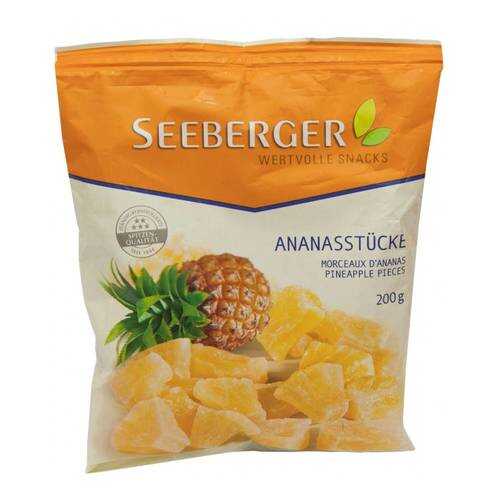 Сухофрукты Seeberger ананас кусочками 200 г в Покупочка