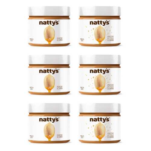 Набор арахисовых паст Nattys Creamy & Crunchy natbox 6 штук 325 г в Покупочка