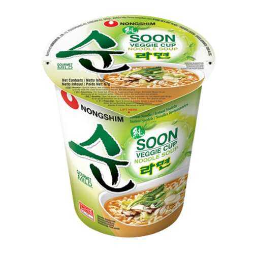 Лапша быстрого приготовления Soon Veggie овощная Nongshim стакан 67 г в Покупочка