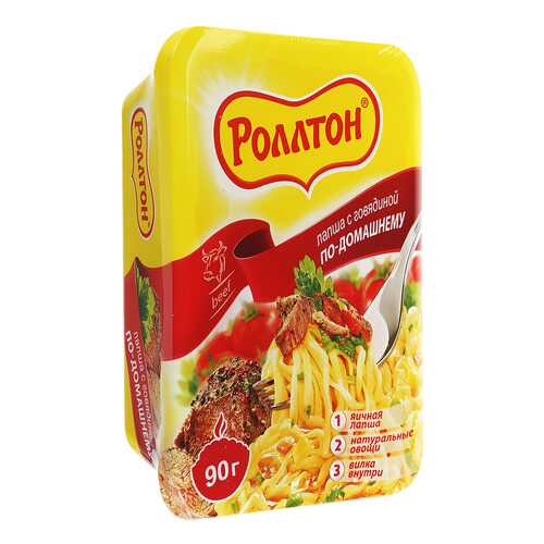 Лапша Роллтон быстрого приготовления говядина 90 г в Покупочка