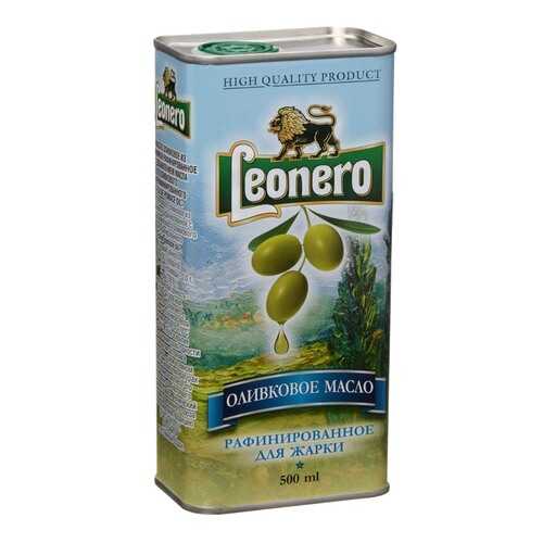 Масло Leonero оливковое рафинированное для жарки ж/б 500мл в Покупочка