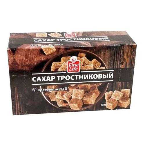 Сахар Fine Life тростниковый коричневый кусковой прессованный 1 кг в Покупочка