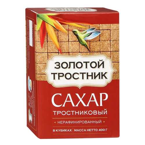 Сахар тростниковый Золотой тростник нерафинированный в кубиках 400 г в Покупочка