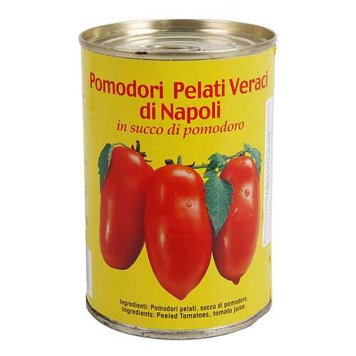 Томаты Sapori di Napoli очищенные в собственном соку консервированные 400 г в Покупочка