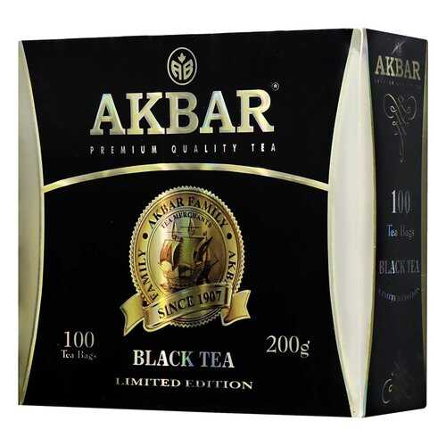 Чай черный Akbar байховый цейлонский мелкий 100 пакетиков в Покупочка