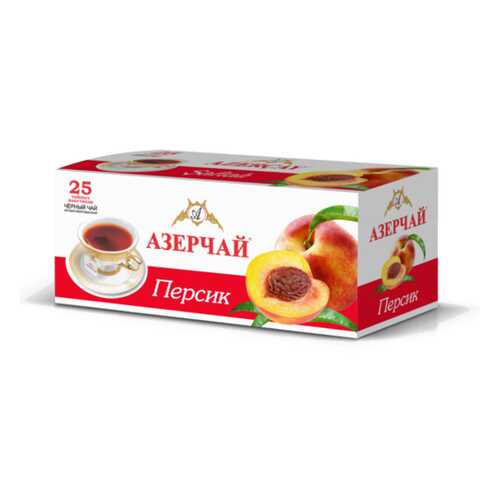 Чай черный Азерчай персик 25 пакетиков в Покупочка