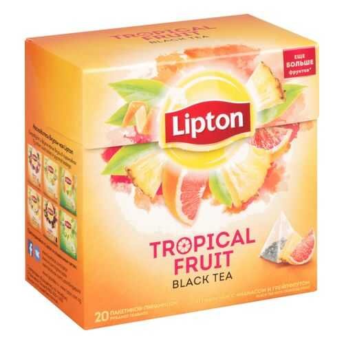 Чай черный Lipton tropical fruit 20 пакетиков в Покупочка