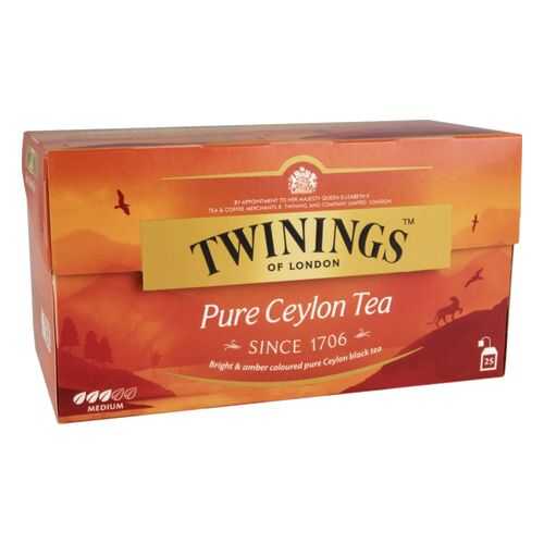 Чай черный Twinings pure ceylon tea 25 пакетиков в Покупочка