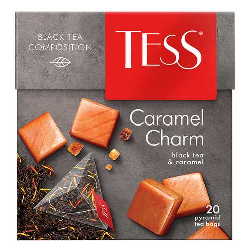 Чай черный в пирамидках Tess Caramel Charm 20 пакетиков в Покупочка