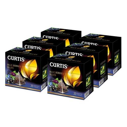 Чай Curtis Blue Berries Blues, чёрный с добавками, 20 пирамидок х 6 упаковок в Покупочка