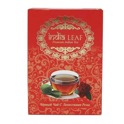 Чай India leaf С лепестками роз, черный среднелистовой с добавками, 100 гр в Покупочка