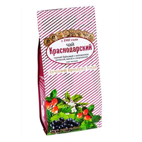 Чай Краснодарский С шиповником, мелиссой, мятой и смородиной черный листовой 100 г в Покупочка