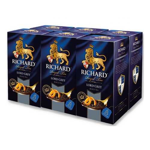 Чай Richard Lord Grey, чёрный с добавками, 25 сашетов х 6 упаковок в Покупочка