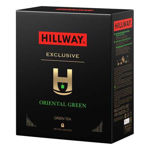 Чай зеленый «Oriental Green» т.з. “HILLWAY” в сашетах 2г*100*12 в Покупочка