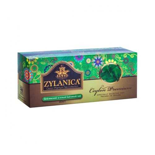 Чай Zylanica Ceylon Premium зеленый байховый с мятой 25 пакетиков в Покупочка