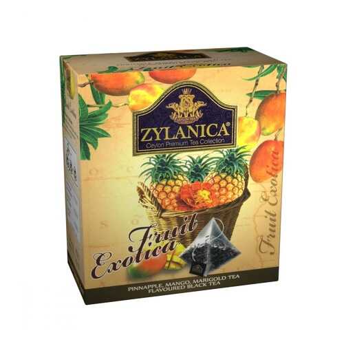 Чай Zylanica Fruit Exotica черный с ананасом манго лепестками календулы 20 пирамидок в Покупочка