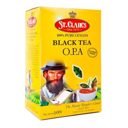 Подарочный набор St. Clair С чёрным крупнолистовым чаем и фарфоровым чайником, 100 г в Покупочка