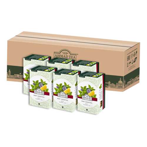 Травяной чай Ahmad Tea с мятой и лимоном Минт коктэйль, в пакетиках 20х1,5г - 6 штук в Покупочка