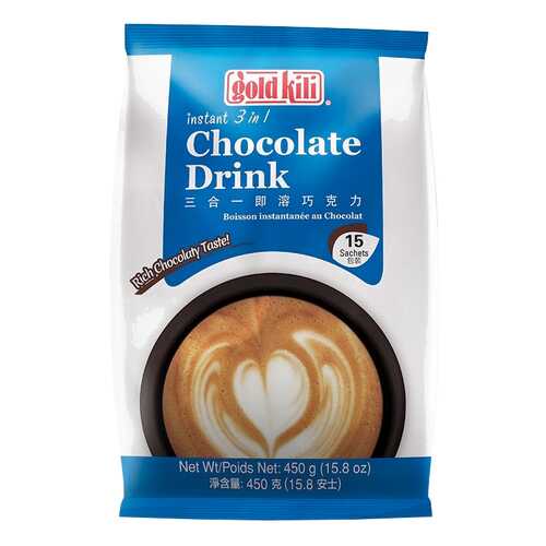Горячий шоколад Chokolate Drink 3в1 Gold Kili 15 стиков по 30 г в Покупочка