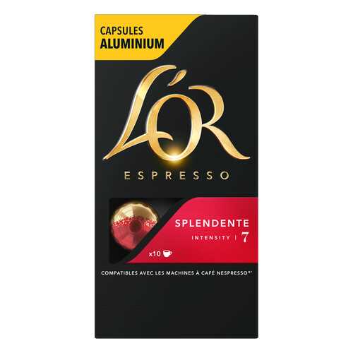 Капсулы L’OR Espresso Splendente для кофемашин Nespresso 10 капсул в Покупочка
