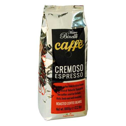 Кофе Mastro Binelli Сremoso Espresso в зёрнах 1000 г в Покупочка