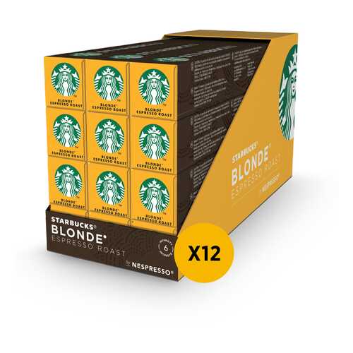 STARBUCKS Blonde Espresso Roast, кофе молотый в капсулах для системы Nespresso, 12 шт. в Покупочка