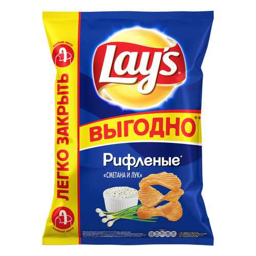 Картофельные чипсы Lay's сметана и лук 225 г в Покупочка
