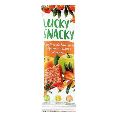 Батончик фруктовый Lucky Snacky с абрикосом яблоком и облепихой в Покупочка