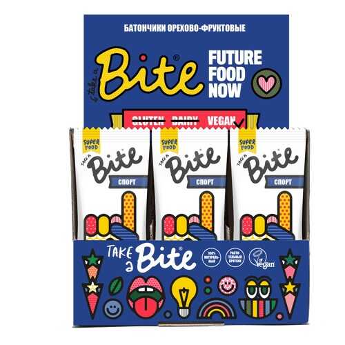 Bite Батончики Bite 45 г, 20 шт, вкус: арахис-банан в Покупочка