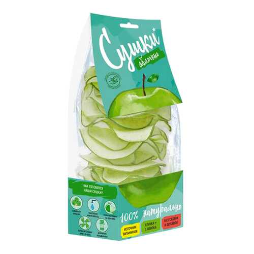 Чипсы фруктовые Биопродукты сушки из зеленого яблока 30 г в Покупочка