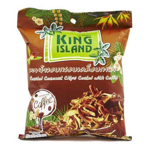 Кокосовые чипсы King Island в кофейной глазури 40 г в Покупочка