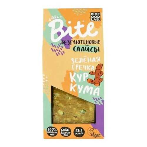 Хлебцы хрустящие Take a Bite слайсы из зеленой гречки с куркумой 100 г в Покупочка