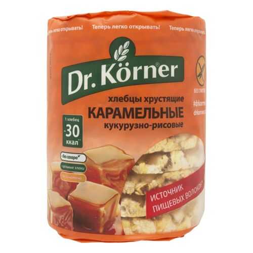 Хлебцы кукурузно-рисовые Dr.Korner карамельные без глютена 90 г в Покупочка