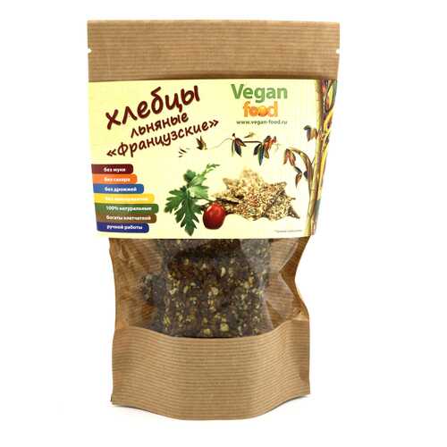 Хлебцы льняные Vegan-food французские 100 г в Покупочка